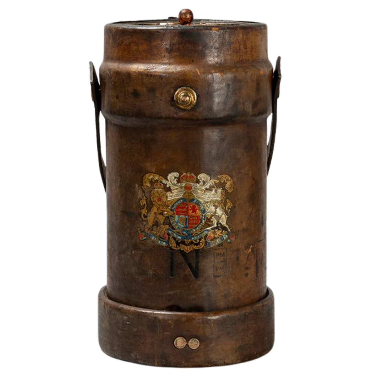 Walking stick holder made of an English WW1 bomb basket